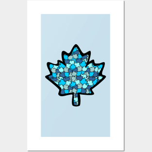 Canadian Maple Leaf - Acqua Blu Posters and Art